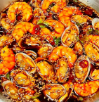麻辣捞汁小海鲜~（酸辣海鲜烩面）